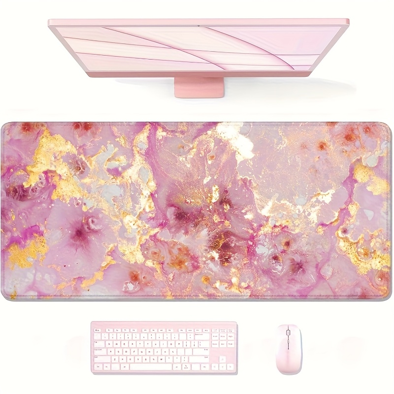 Große rosa Marmor-Schreibtisch – Pc Gaming Pink Bewertung und Preis