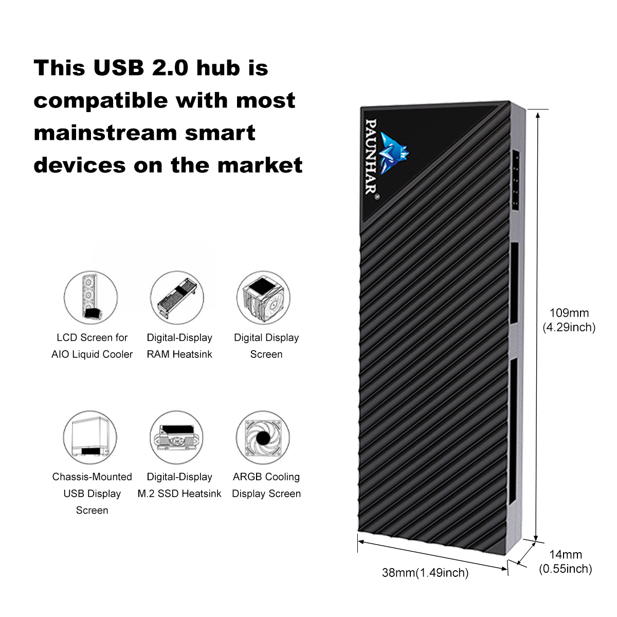 USB 2.0 9-Pin 1-zu-5 Magnetisc – Pc Gaming Liquid Bewertung und Preis